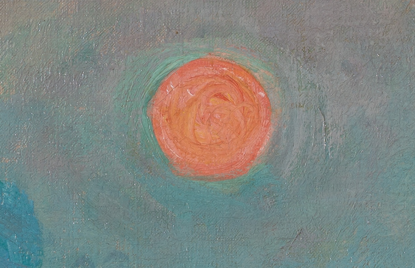 Monet, Soleil couchant à Lavacourt : détail en gigapixels