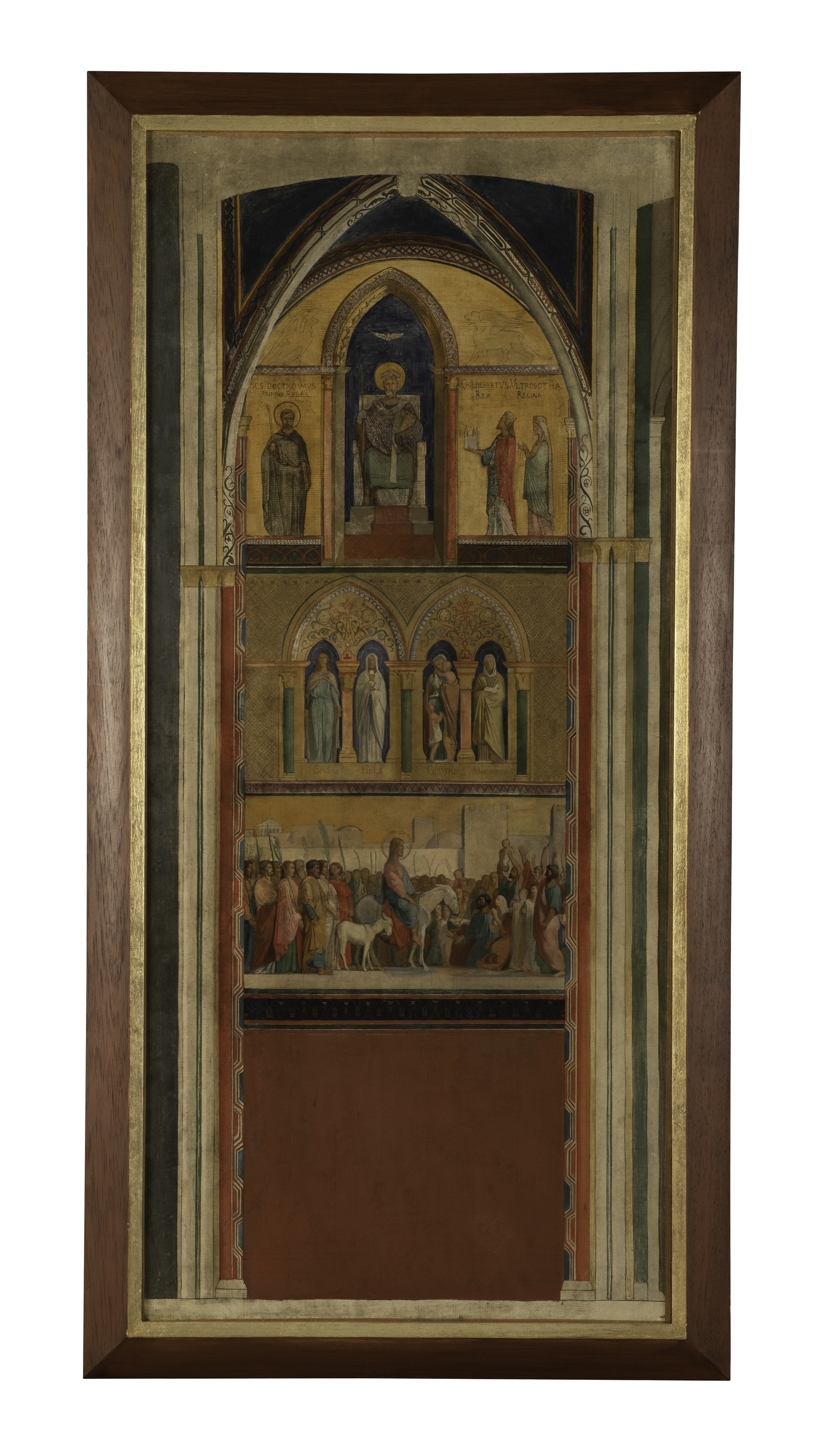 Flandrin, Modello de présentation du décor du mur gauche de l'église Saint-Germain des Prés