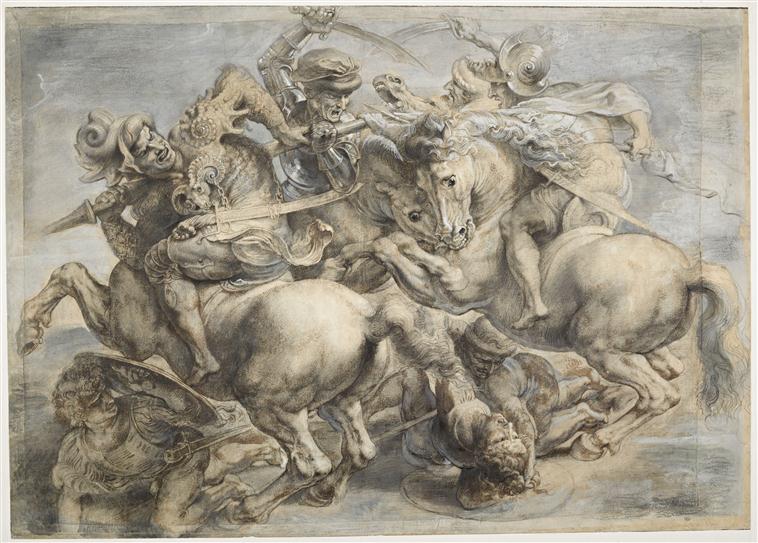 Rubens d'après Léonard de Vinci, La lutte pour l'étendard de la bataille d'Anghiari