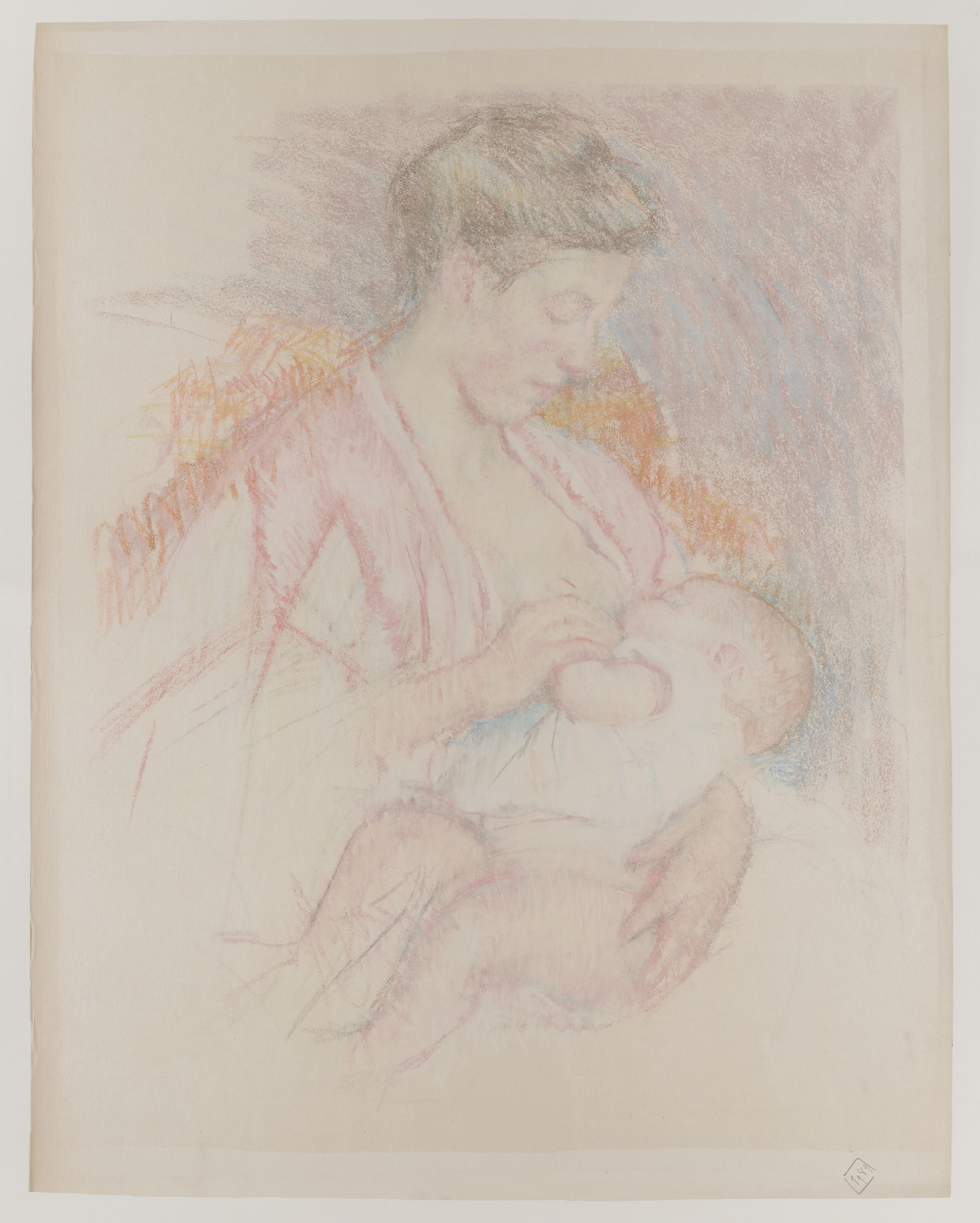 Mary Cassatt, Mother Jeanne Nursing Her Child (Profile Left, n°3)