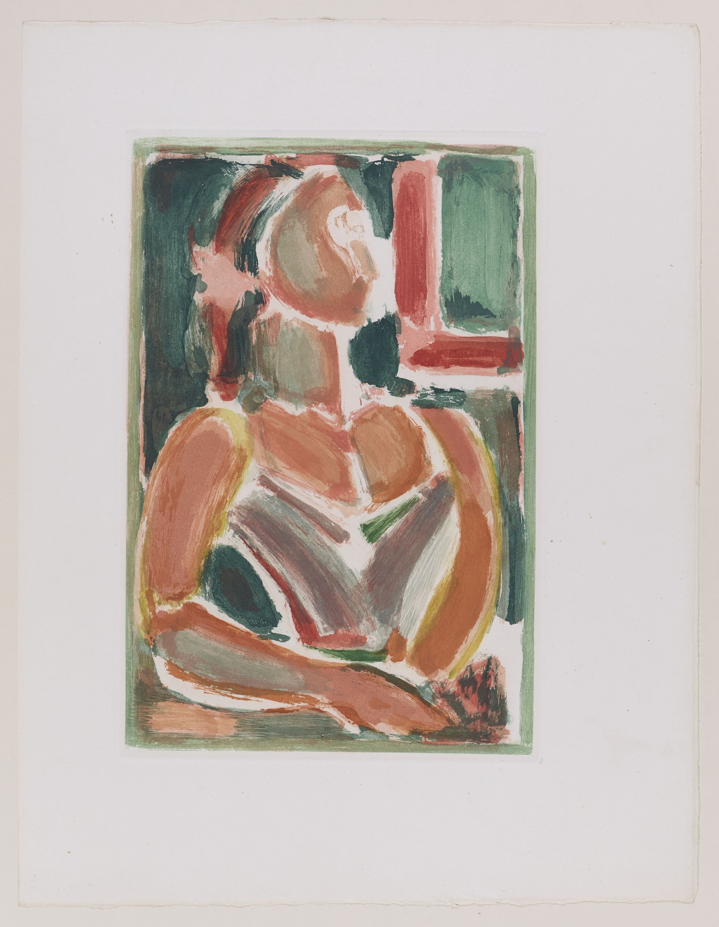 Georges Rouault, Femme fière, planche pour "Les Fleurs du mal", épreuve de décomposition des couleurs