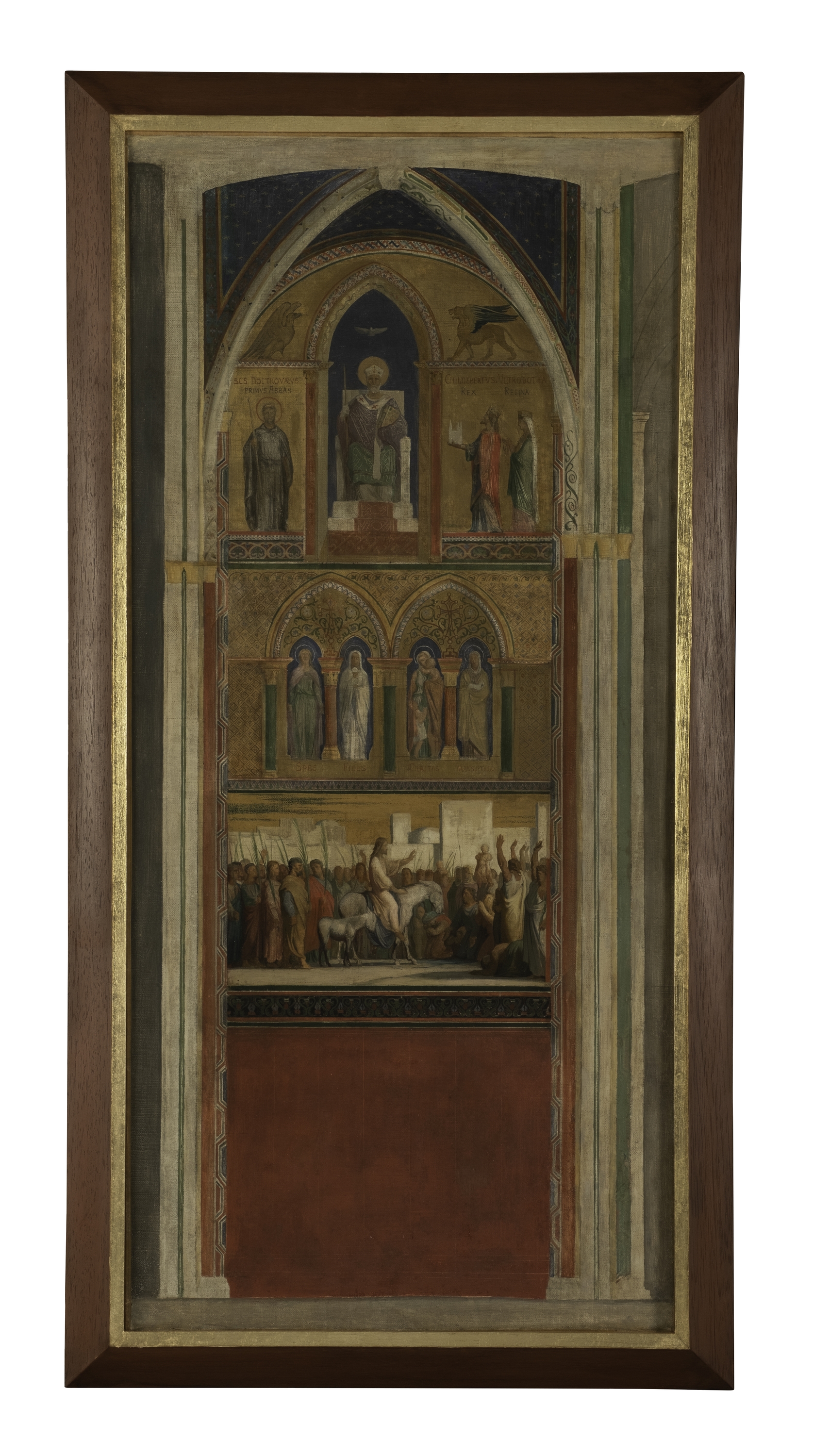 Flandrin, Esquisse pour la composition d'ensemble du décor du mur gauche de l'église Saint-Germain des Prés