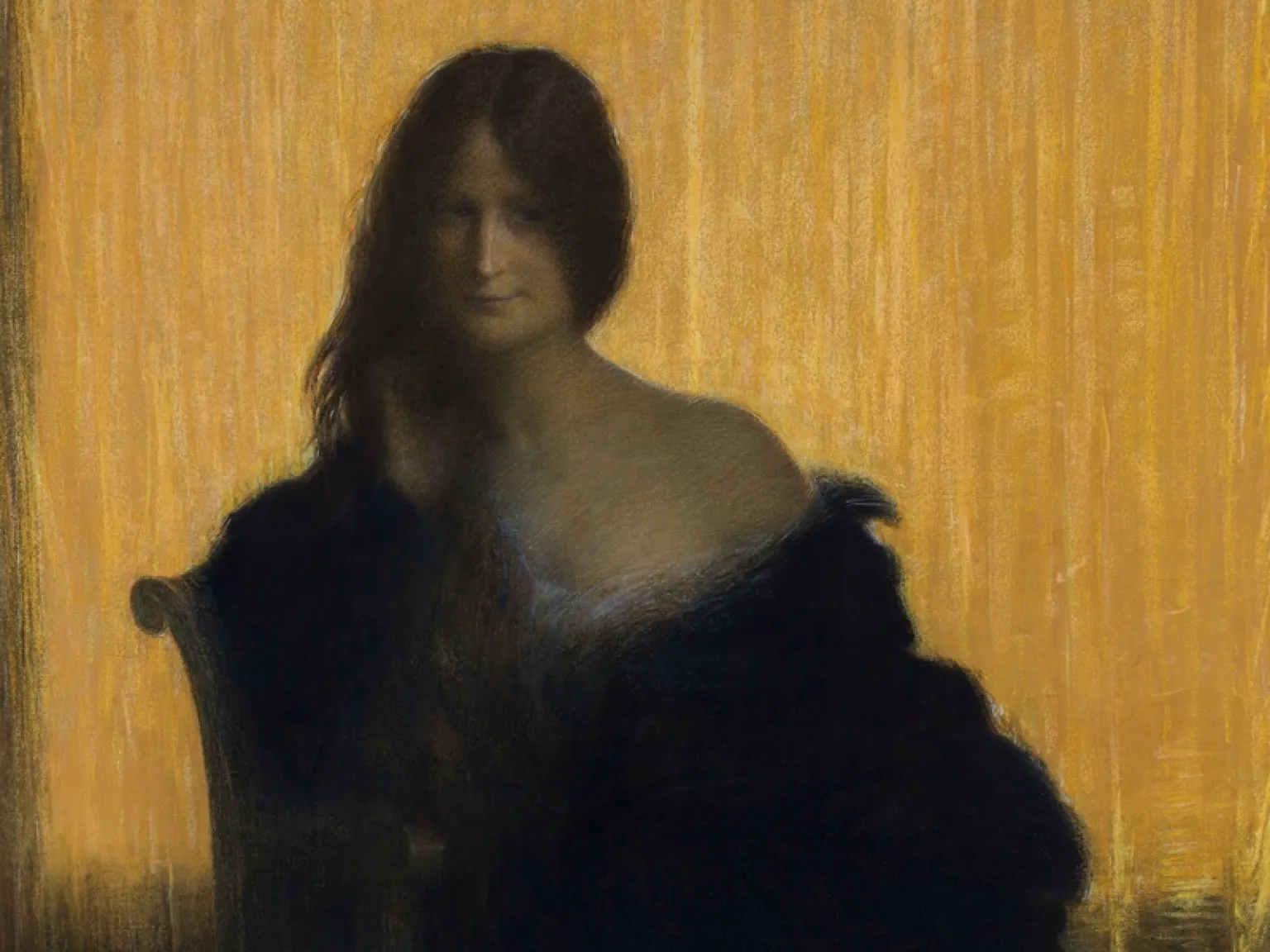 Pastel : Léandre, "Sur champ d'or"