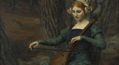 Maxence, Jeune femme jouant de la mandore ou Solitude