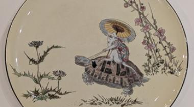 Manufacture Vieillard & Cie, Assiette à dessert du service à "décor souris", PPO3878(6)