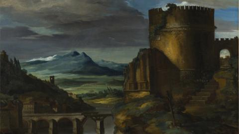 Géricault, Paysage au tombeau, le midi