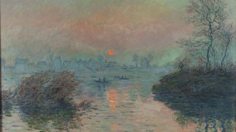 Monet, Soleil couchant à Lavacourt