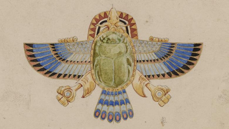Pierre-Georges Deraisme, Broche scarabée égyptien, DDER417