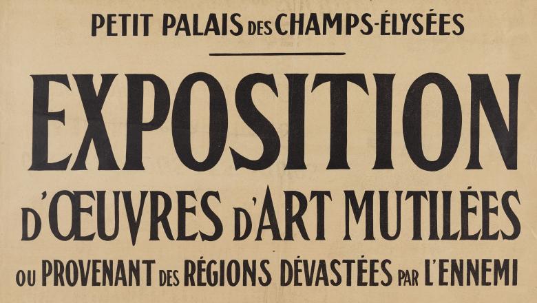 Affiche de l'exposition d'oeuvres d'art mutilées (1916)