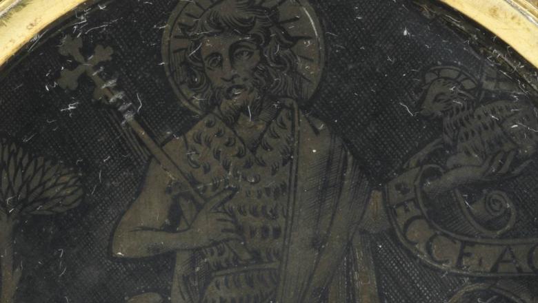 Plaque niellée : Saint Jean-Baptiste