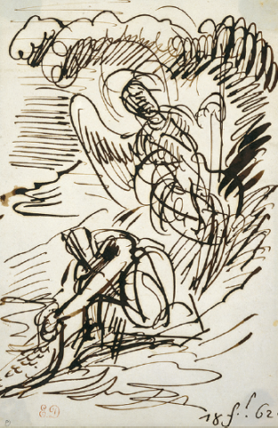 Tobie et l'Ange de Delacroix, collection Prat