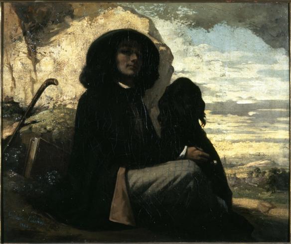 Autoportrait dit Courbet au chien noir