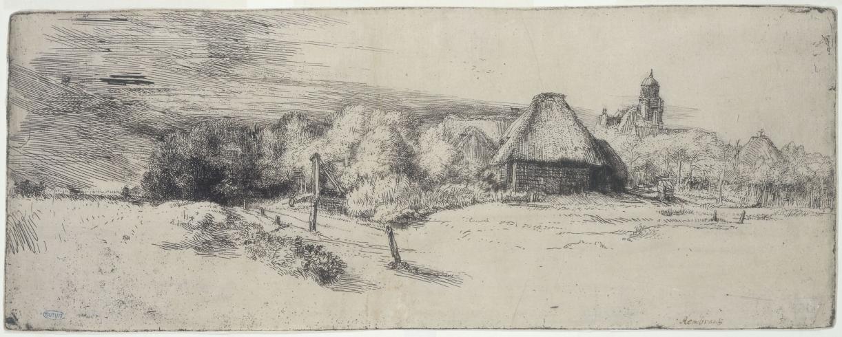 Rembrandt, Le Grand Paysage à la tour, GDUT7905