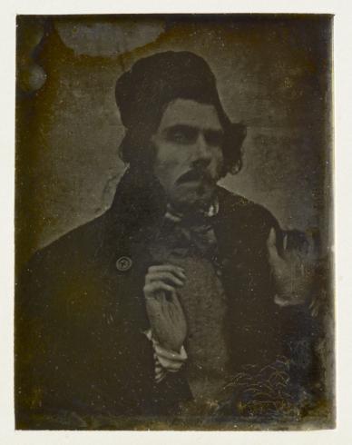 Léon Riesener, Portait d’Eugène Delacroix les mains levées, PPPH00004 