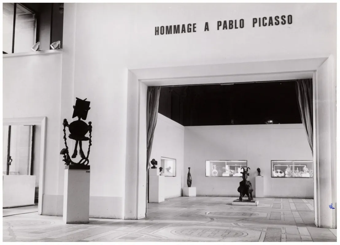 Vue de l'entrée de l'exposition Picasso