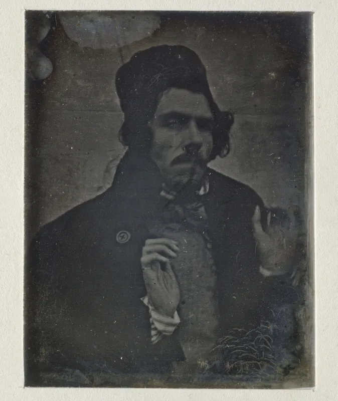 Léon Riesener, Portait d’Eugène Delacroix les mains levées