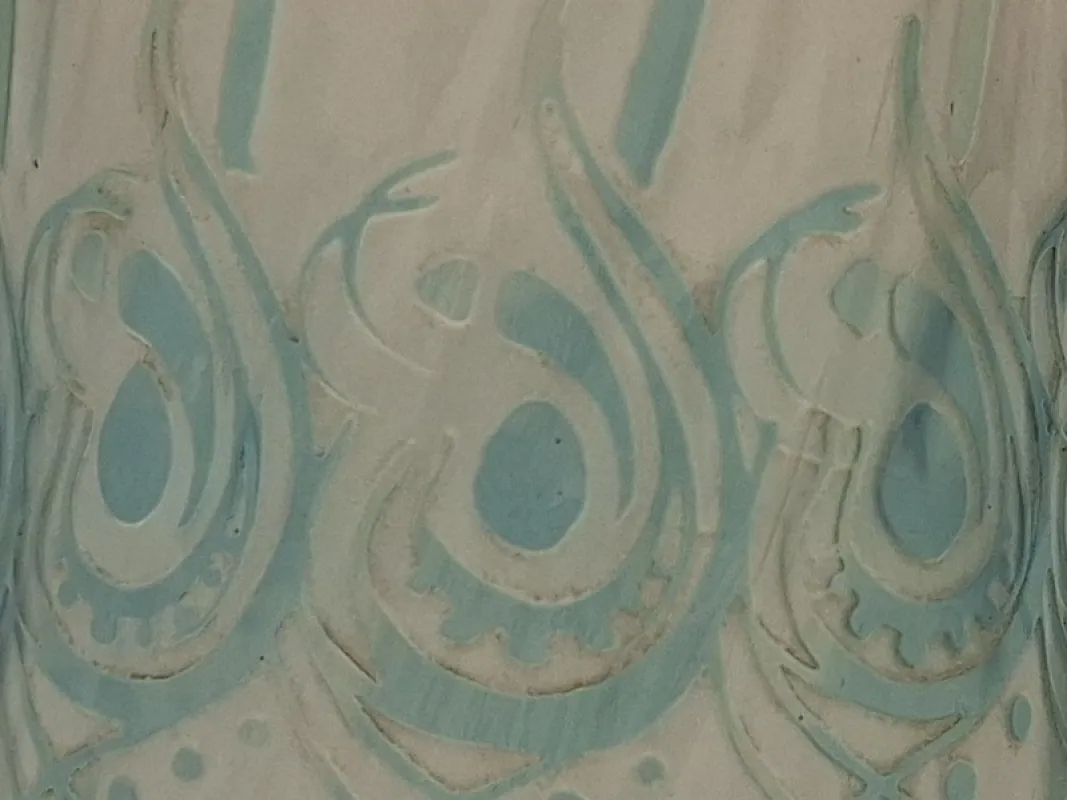 Hector Guimard, Vase en cristal teinté « aigue-marine » 